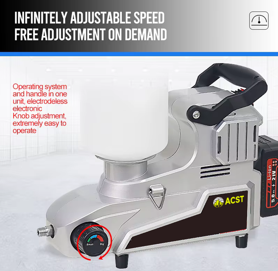 ACST Multifunctional 300W Lithium Airless Paint Sprayer with 2L Portable Electric Spray Welder (No Makita Battery)