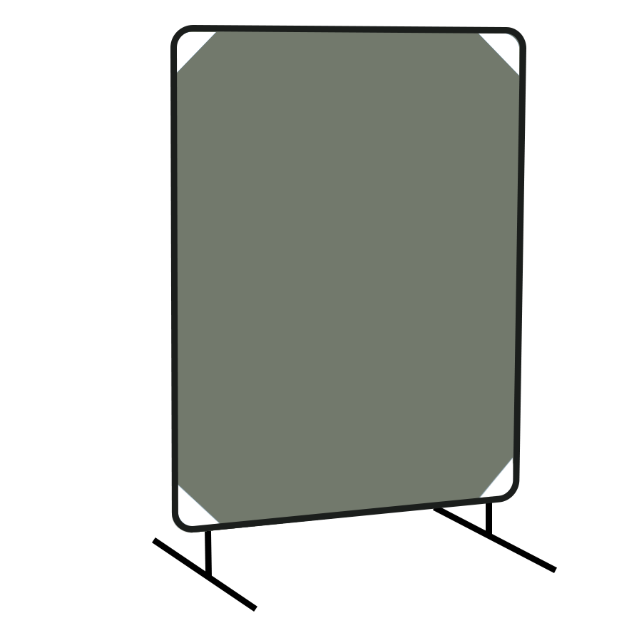 ACST 6x6 ft UV Blocking Clear Vinyl FR Portable Welding Screen(One Panel) with Frame