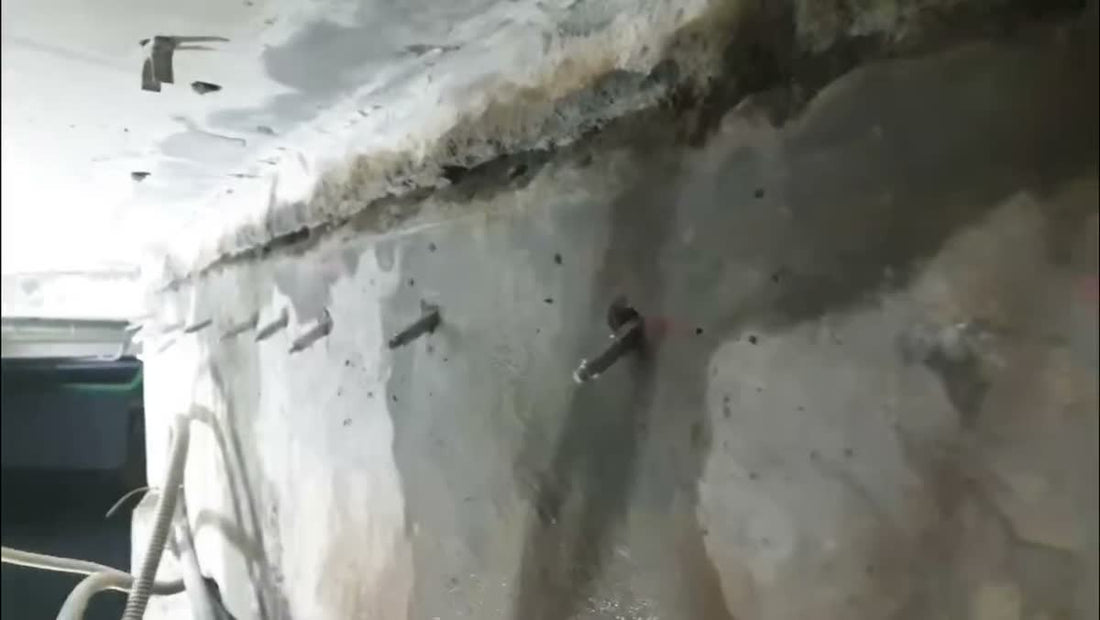 Mechanical packers installed for polyurethane concrete crack injection and waterproofing