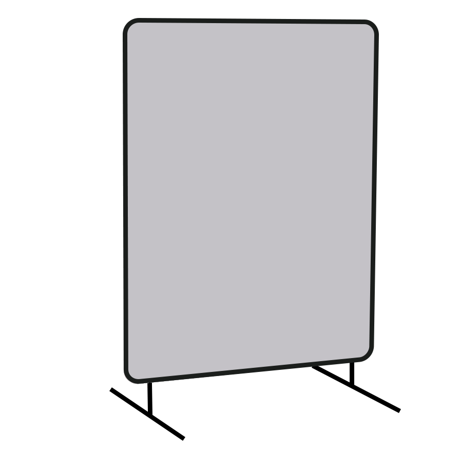 ACST 6x6 ft Gray Vinyl Portable Welding Curtain(One Panel) with Frame