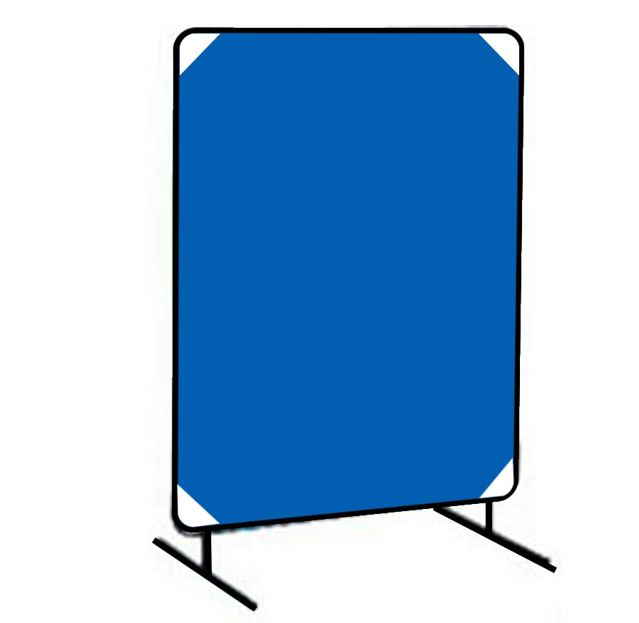 ACST 6x8 ft Blue Vinyl Portable Welding Curtain(One Panel) with Frame