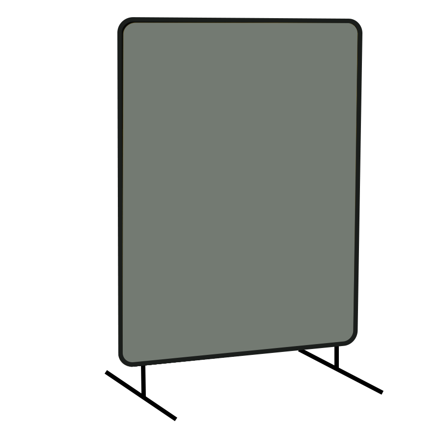 ACST 6x6 ft UV Blocking Clear Vinyl FR Portable Welding Screen(One Panel) with Frame