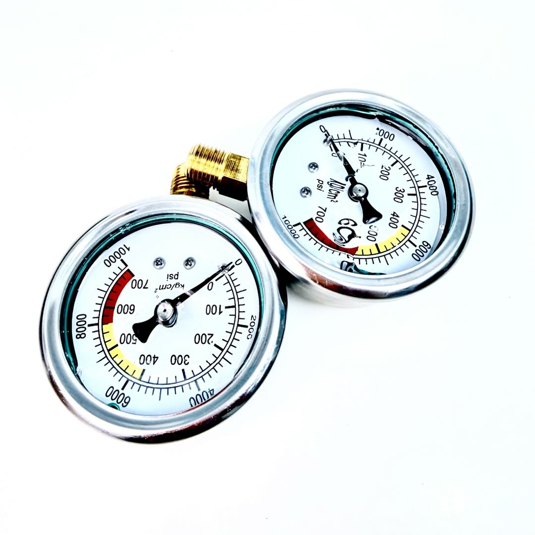 Pressure Gauge（0–10000 PSI）— Replacement for All Adoration Injection Pumps (Dry / No Glycerin) — 2 Pack