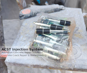 Injection Packers 1/2” × 3.5” Stainless Steel – 100pcs | S-10 Concrete Crack Repair