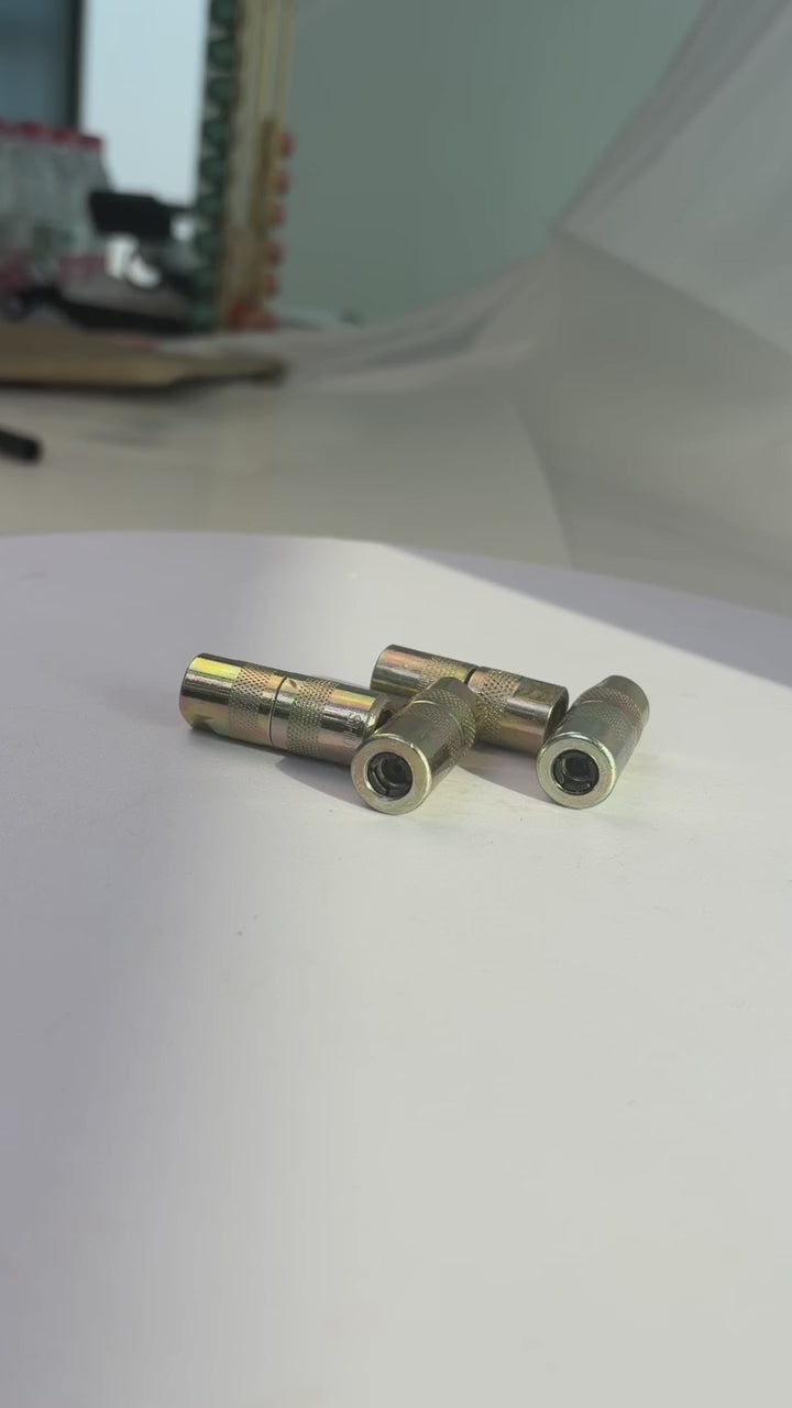 10 Pcs Steel Zerk Fitting Coupler – Connector for Mechanical Packers & Injection Ports