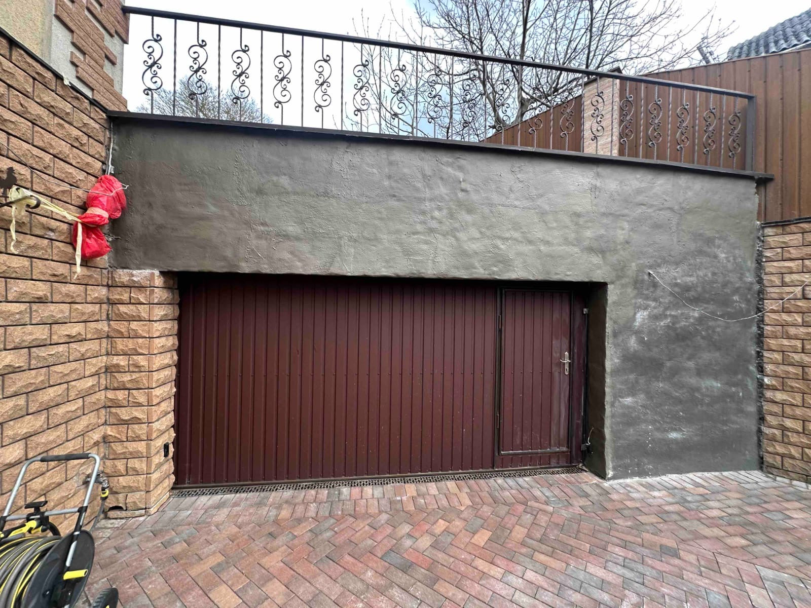 After: fully repaired and waterproofed concrete wall